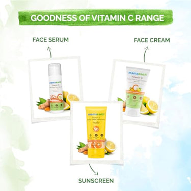 Mamaearth Vitamin C Daily Glow Sunscreen With Vitamin C & Turmeric For Sun Protection & Glow | Spf 50 & Pa++++ Protection | No White Cast | Lightweight & Non-Sticky | For All Skin Types | 80G X 2